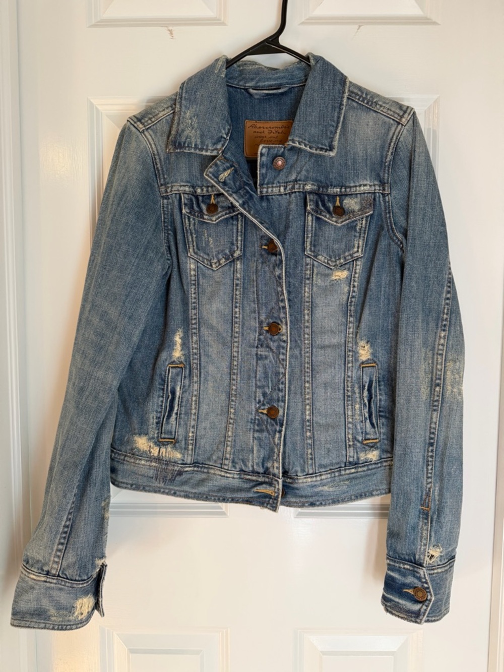 Abercrombie & Fitch Distressed Denim Jacket